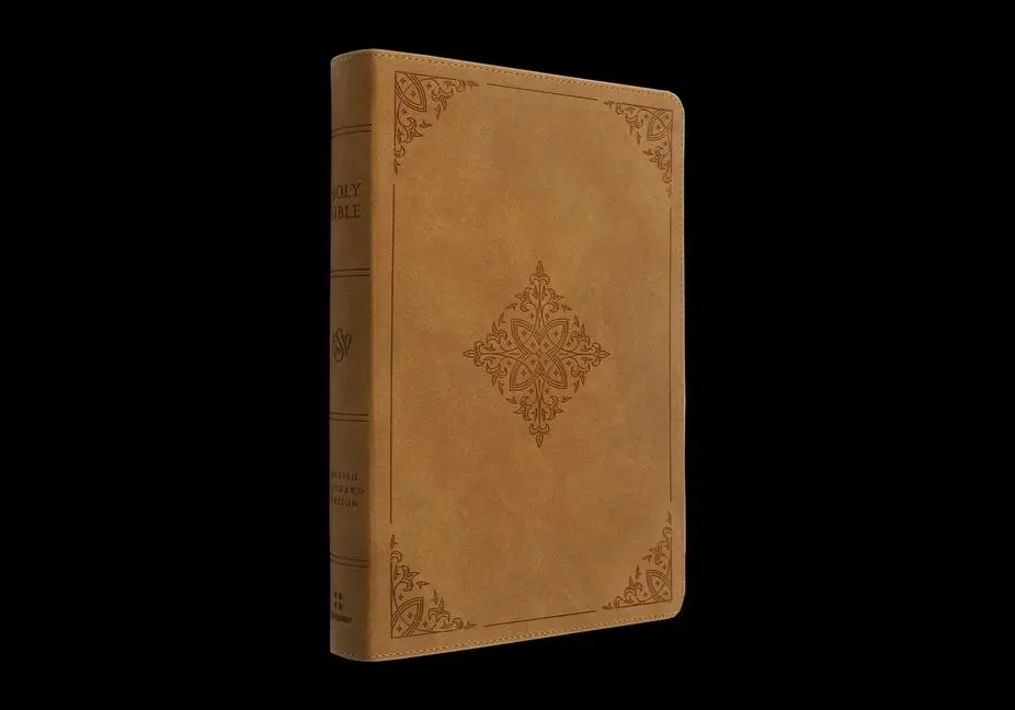 Cover: 9781433591907 | ESV Large Print Bible (Trutone, Nubuck Caramel, Fleur-De-Lis Design)