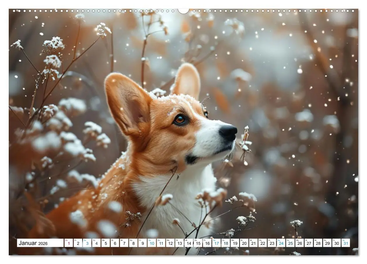 Bild: 9783457461907 | Happy Corgis (Wandkalender 2026 DIN A2 quer), CALVENDO Monatskalender