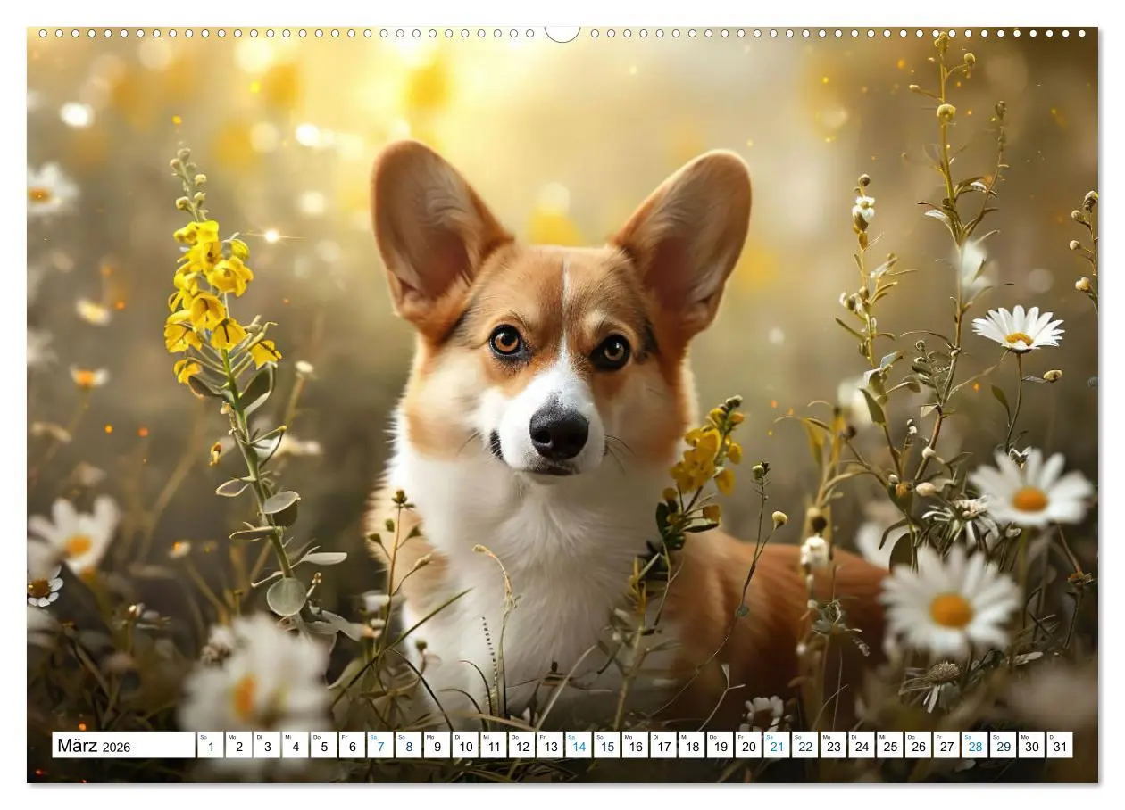 Bild: 9783457461907 | Happy Corgis (Wandkalender 2026 DIN A2 quer), CALVENDO Monatskalender