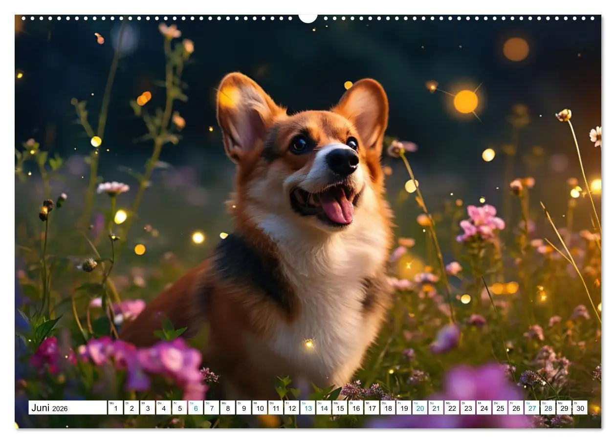 Bild: 9783457461907 | Happy Corgis (Wandkalender 2026 DIN A2 quer), CALVENDO Monatskalender