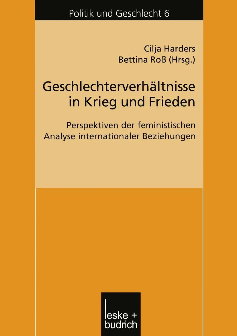 Cover: 9783810031907 | Geschlechterverhältnisse in Krieg und Frieden | Bettina Roß (u. a.)