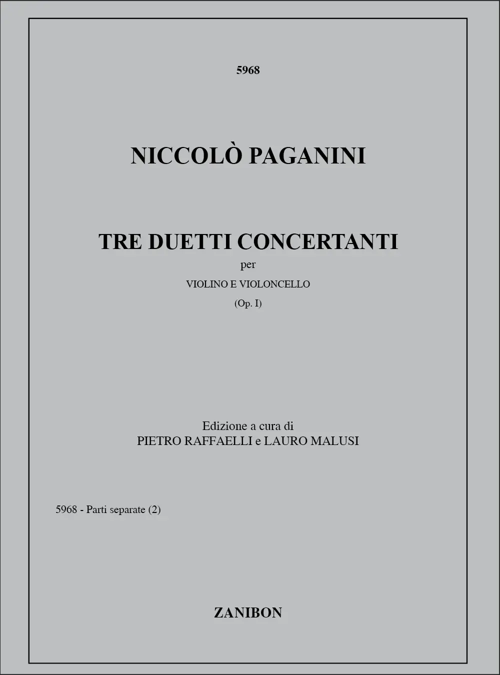 3 Duetti concertanti op 1