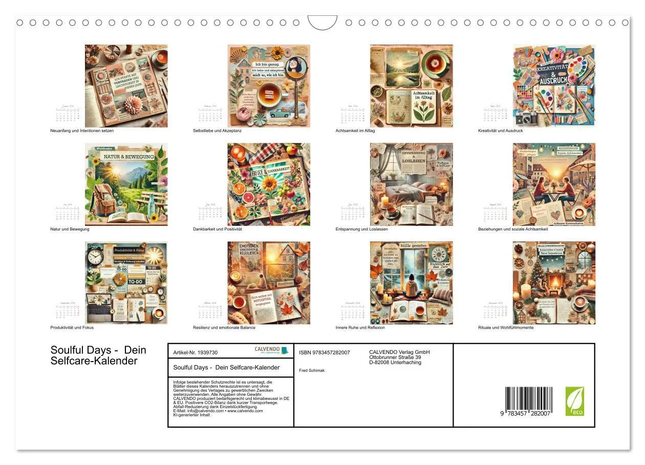 Bild: 9783457282007 | Soulful Days - Dein Selfcare-Kalender (Wandkalender 2026 DIN A3...