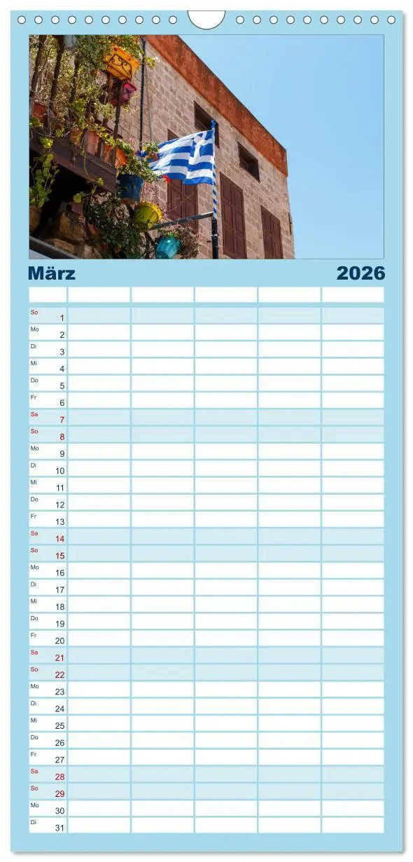 Bild: 9783516512007 | Familienplaner 2026 - Rhodos, eine Sonneninsel mit 5 Spalten...