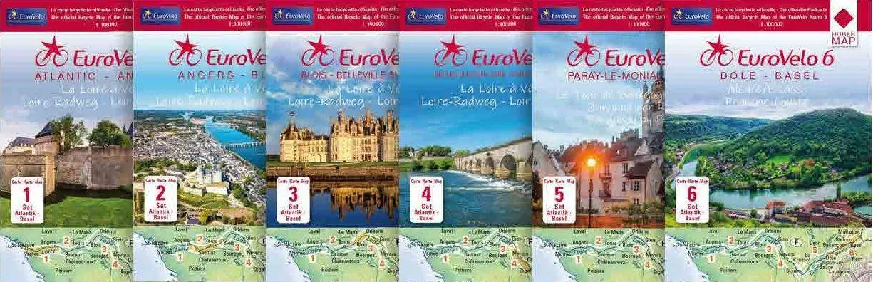Bild: 9783943752007 | EuroVelo 6 (Atlantic - Basel) 1:100 000 | Huber Kartographie | Deutsch