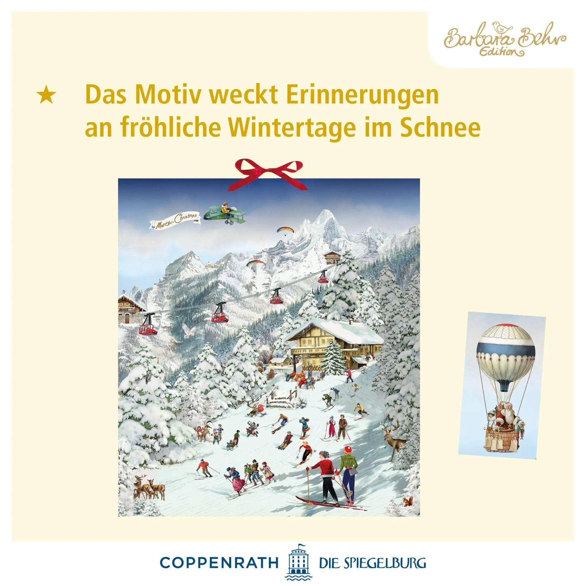 Bild: 4050003972107 | Wand-Adventskalender - Fröhliche Skifreizeit in den Bergen | Behr