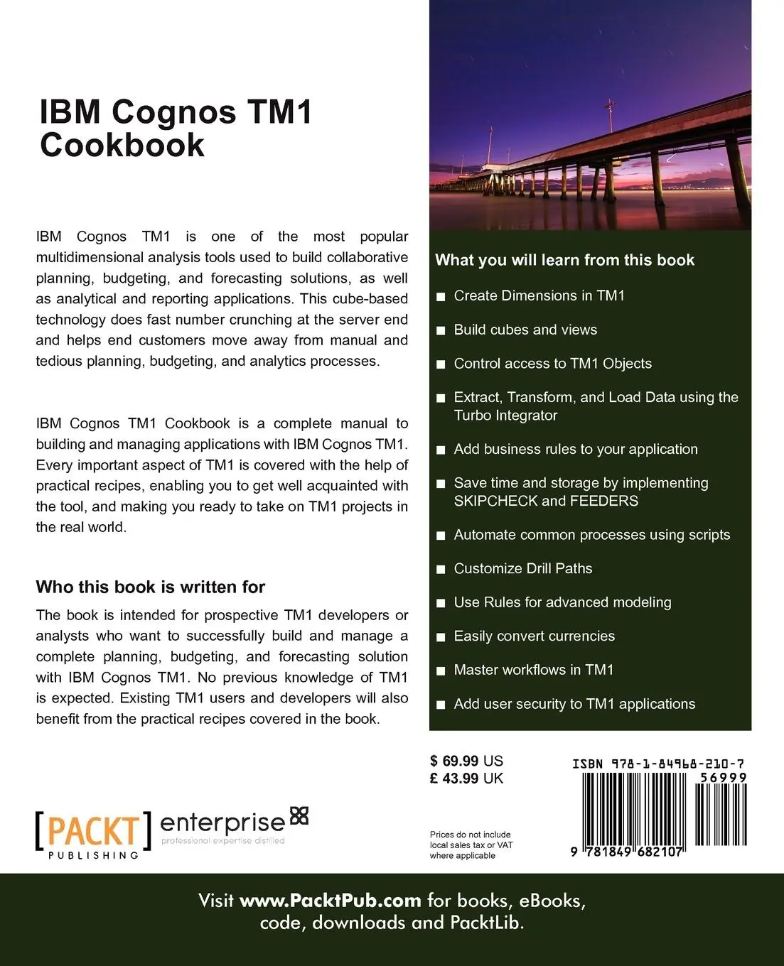 Rückseite: 9781849682107 | IBM Cognos Tm1 Cookbook | Ankit Garg | Taschenbuch | Englisch | 2011