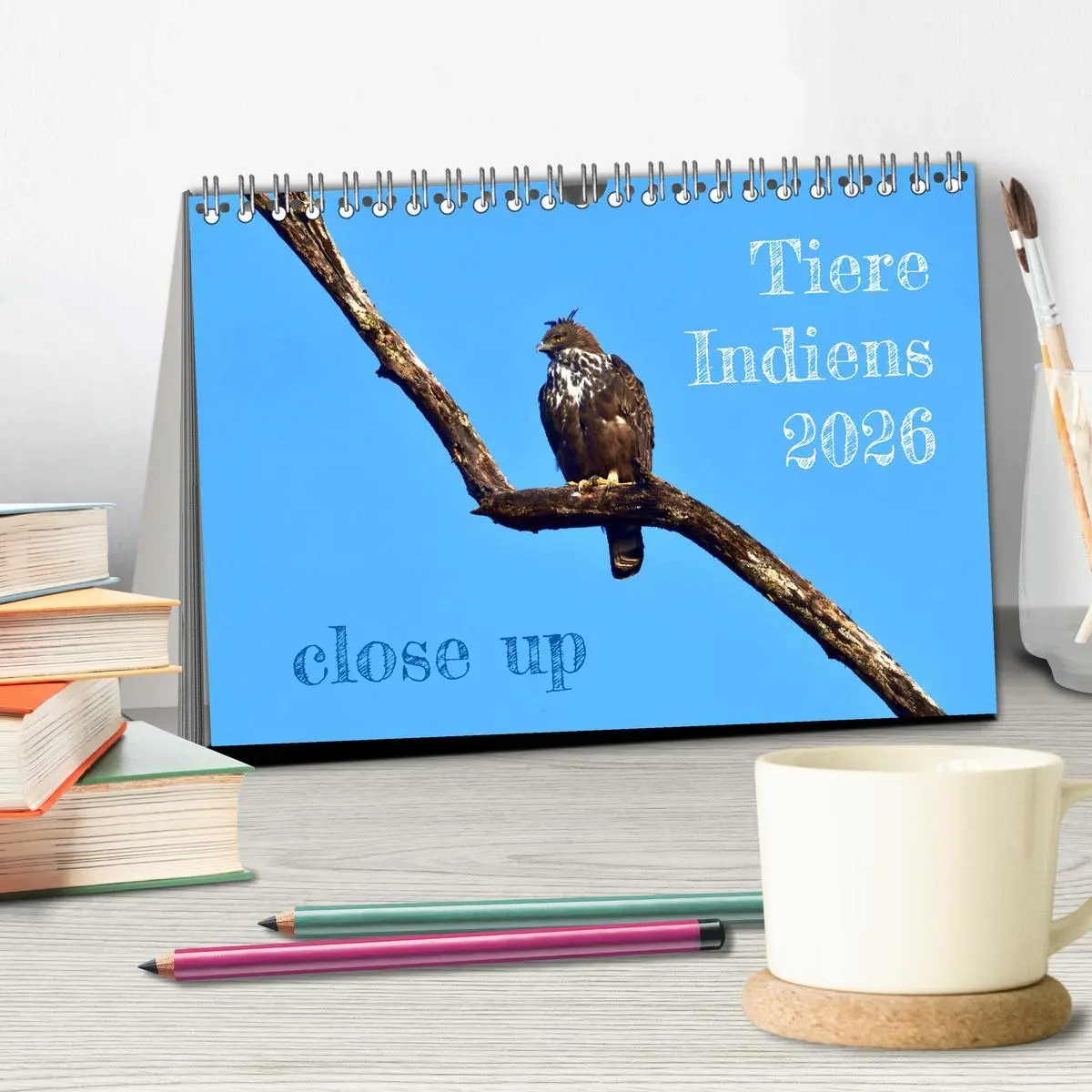 Bild: 9783457412107 | Tiere Indiens close up (Tischkalender 2026 DIN A5 quer), CALVENDO...