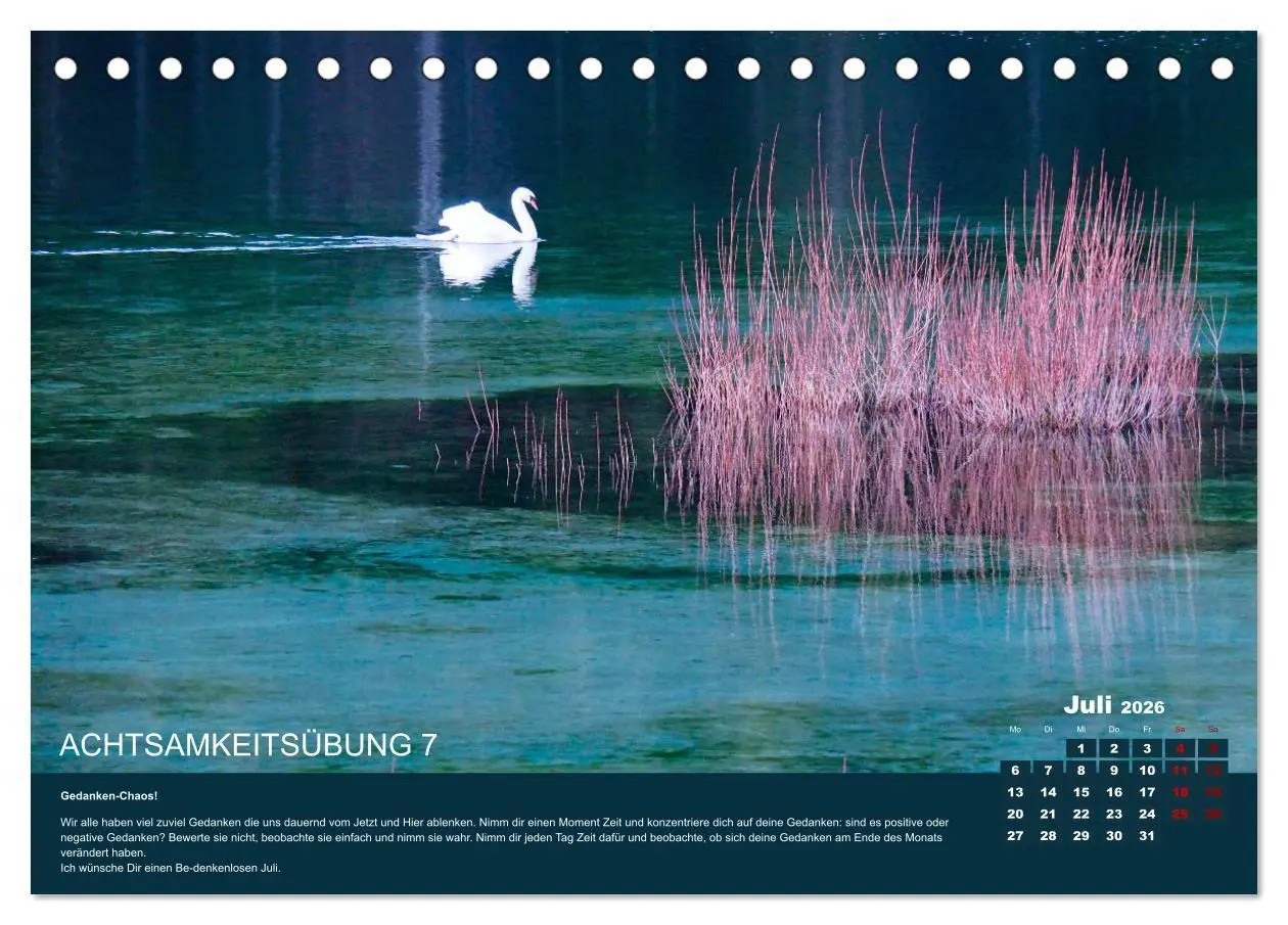 Bild: 9783457722107 | Achtsamkeit, 12 Übungen zu mehr Achtsamkeit. (Tischkalender 2026...