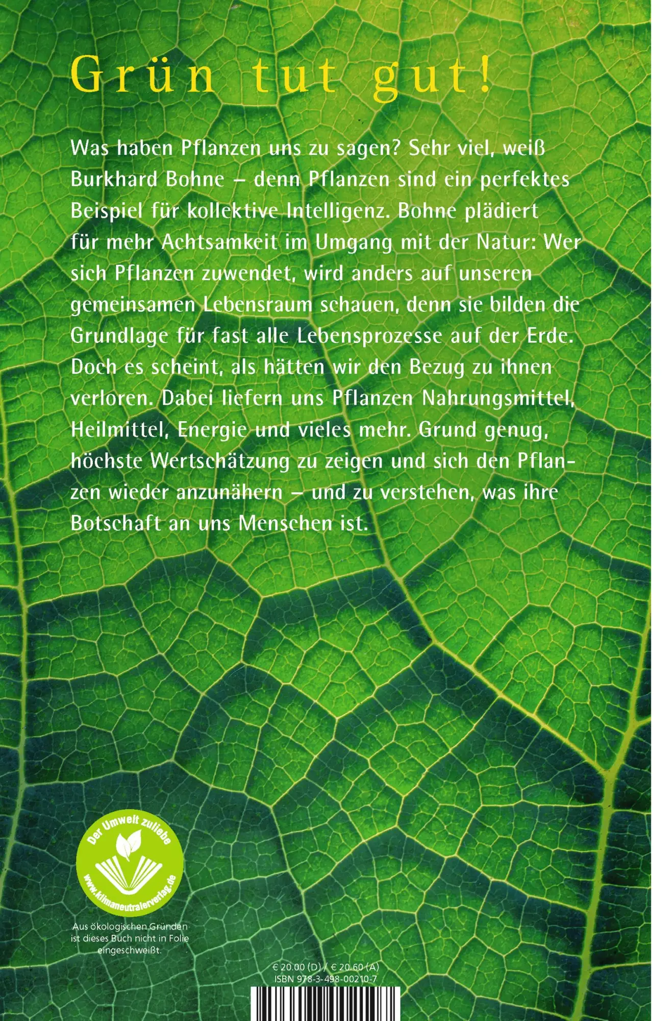 Rückseite: 9783498002107 | Die Botschaft der Pflanzen | Burkhard Bohne | Buch | 256 S. | Deutsch