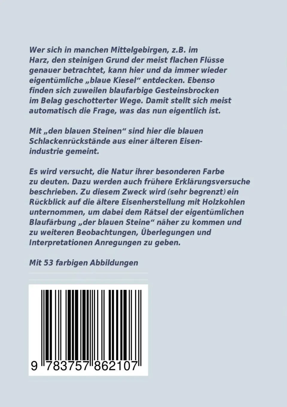 Rückseite: 9783757862107 | Die blauen Steine | Hans-Jürgen Tietze | Taschenbuch | 84 S. | Deutsch