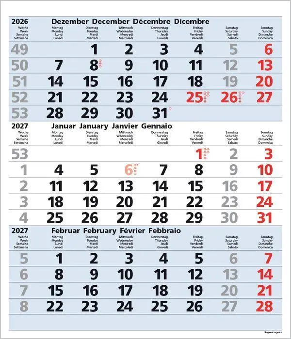 Bild: 9783819302107 | 3-Monats-Planer Comfort Blau 2027 | Verlag Korsch | Kalender | 12 S.
