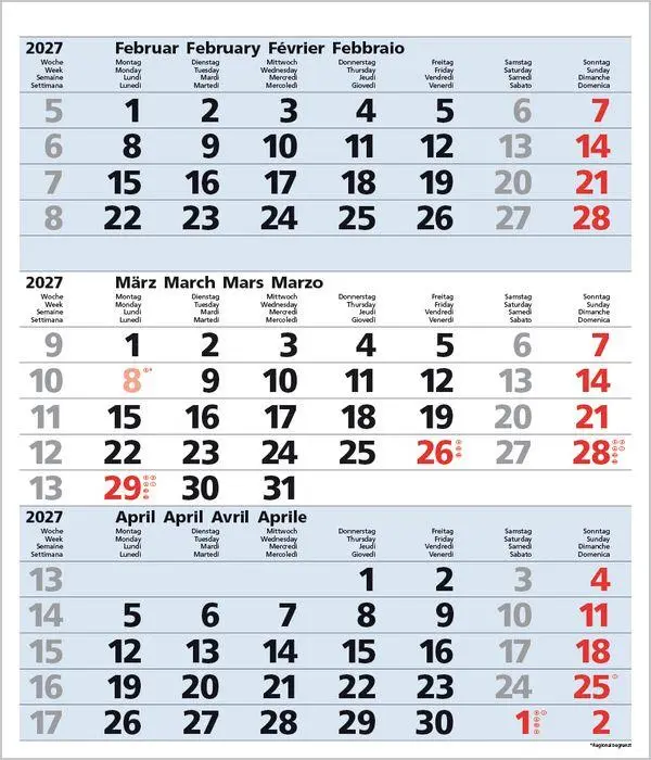 Bild: 9783819302107 | 3-Monats-Planer Comfort Blau 2027 | Verlag Korsch | Kalender | 12 S.