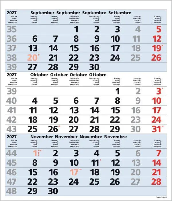 Bild: 9783819302107 | 3-Monats-Planer Comfort Blau 2027 | Verlag Korsch | Kalender | 12 S.
