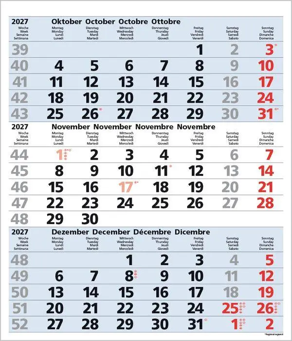 Bild: 9783819302107 | 3-Monats-Planer Comfort Blau 2027 | Verlag Korsch | Kalender | 12 S.