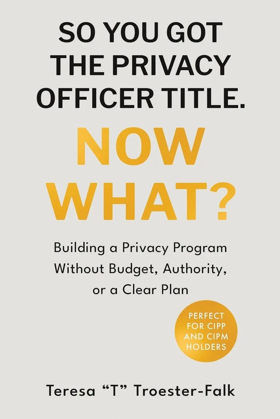Cover: 9798993112107 | SO YOU GOT THE PRIVACY OFFICER TITLE. NOW WHAT? | Troester-Falk | Buch