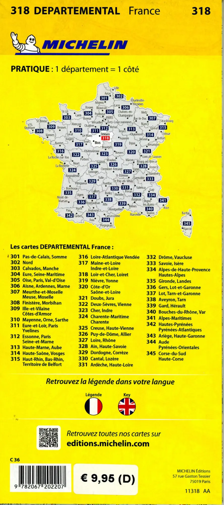 Bild: 9782067202207 | Michelin Loire-Tal | Map | (Land-)Karte | 1 S. | Englisch | 2024