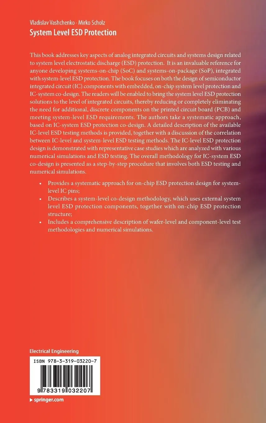 Rückseite: 9783319032207 | System Level ESD Protection | Mirko Scholz (u. a.) | Buch | xviii