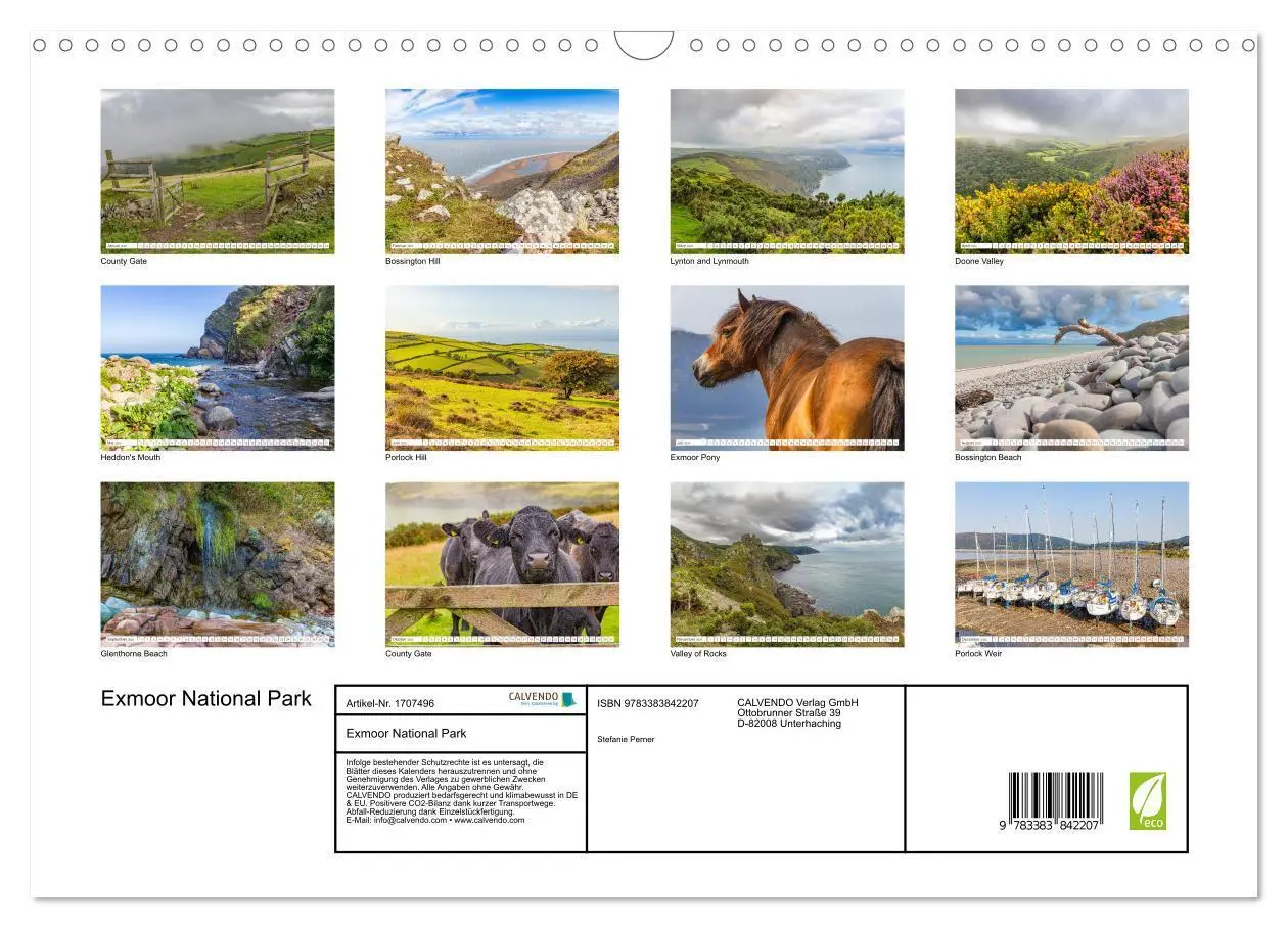 Bild: 9783383842207 | Exmoor National Park (Wandkalender 2025 DIN A3 quer), CALVENDO...