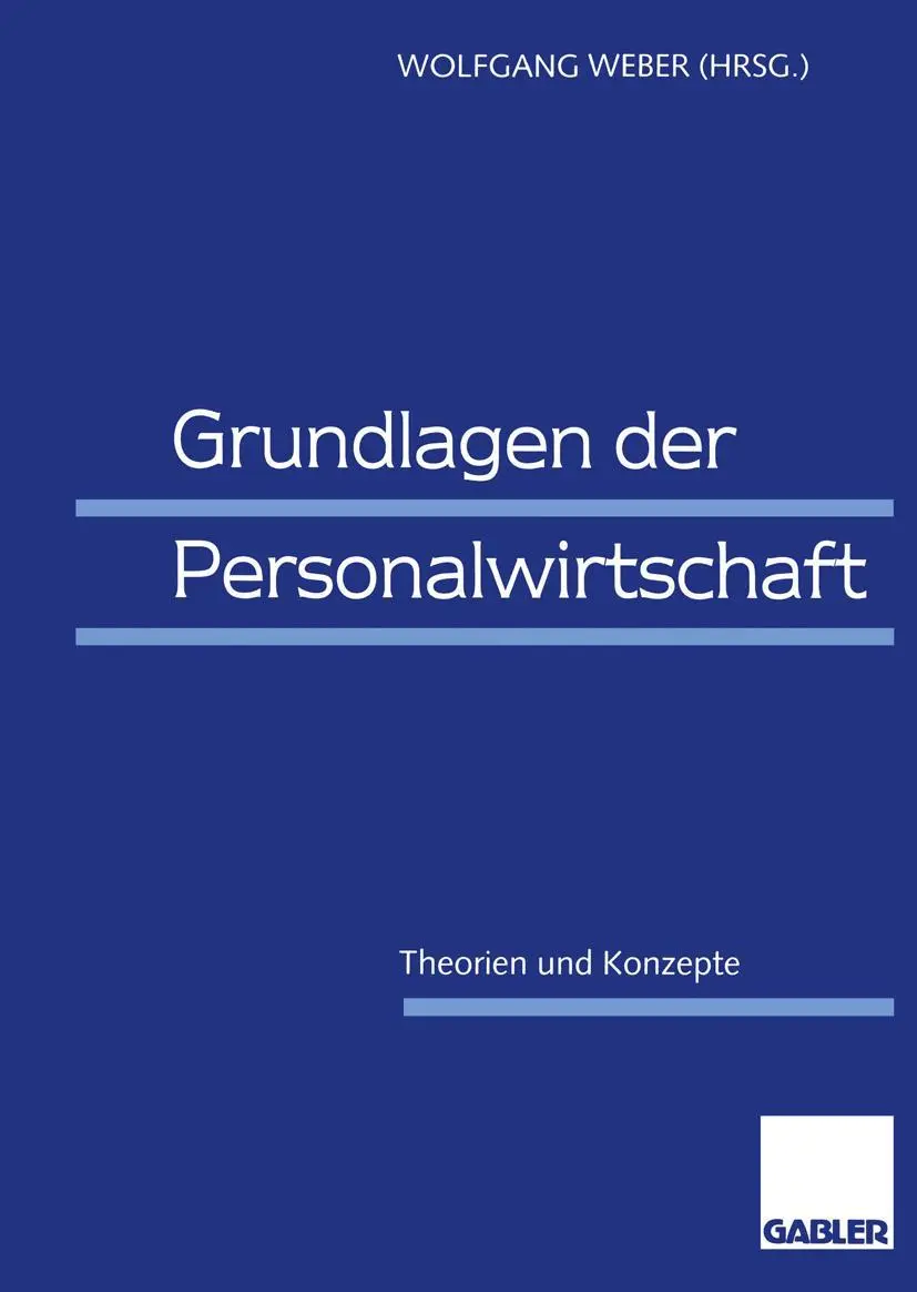 Cover: 9783409122207 | Grundlagen der Personalwirtschaft | Theorien und Konzepte | Weber