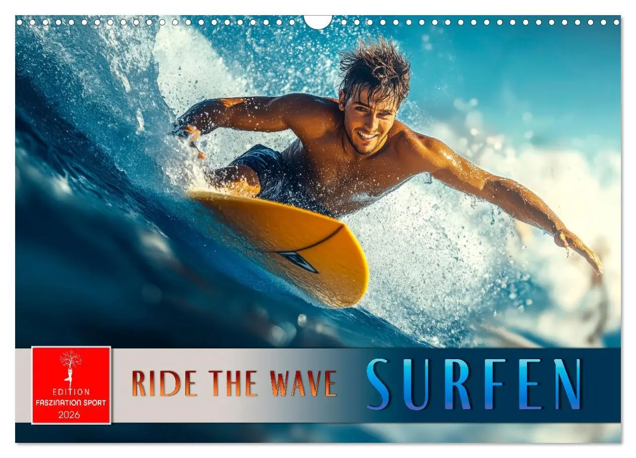 Cover: 9783457262207 | Surfen - Ride the Wave (Wandkalender 2026 DIN A3 quer), CALVENDO...
