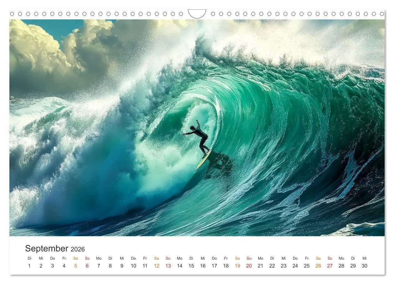Bild: 9783457262207 | Surfen - Ride the Wave (Wandkalender 2026 DIN A3 quer), CALVENDO...