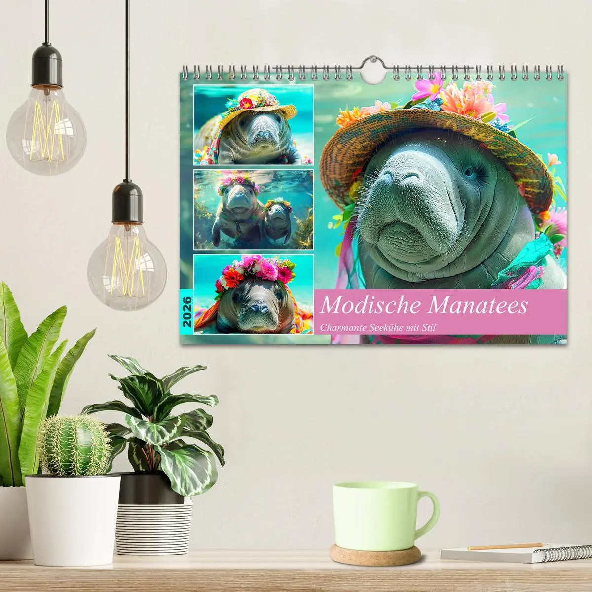Bild: 9783457332207 | Modische Manatees. Charmante Seekühe mit Stil (Wandkalender 2026...