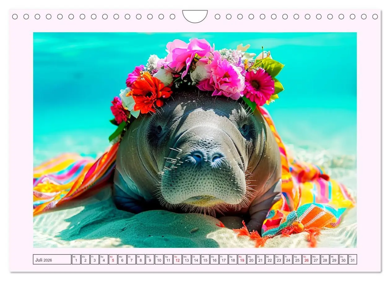 Bild: 9783457332207 | Modische Manatees. Charmante Seekühe mit Stil (Wandkalender 2026...