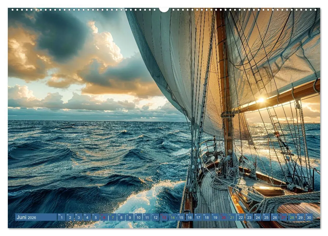 Bild: 9783457402207 | Mit dem Wind um die Welt - segeln (Wandkalender 2026 DIN A2 quer),...