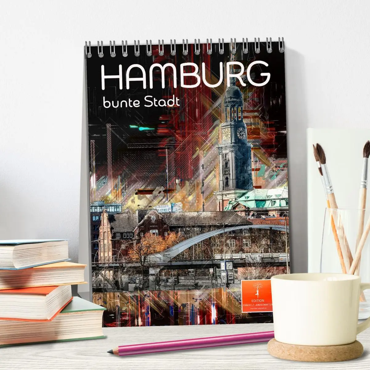 Bild: 9783516352207 | Hamburg bunte Stadt (Tischkalender 2026 DIN A5 hoch), CALVENDO...