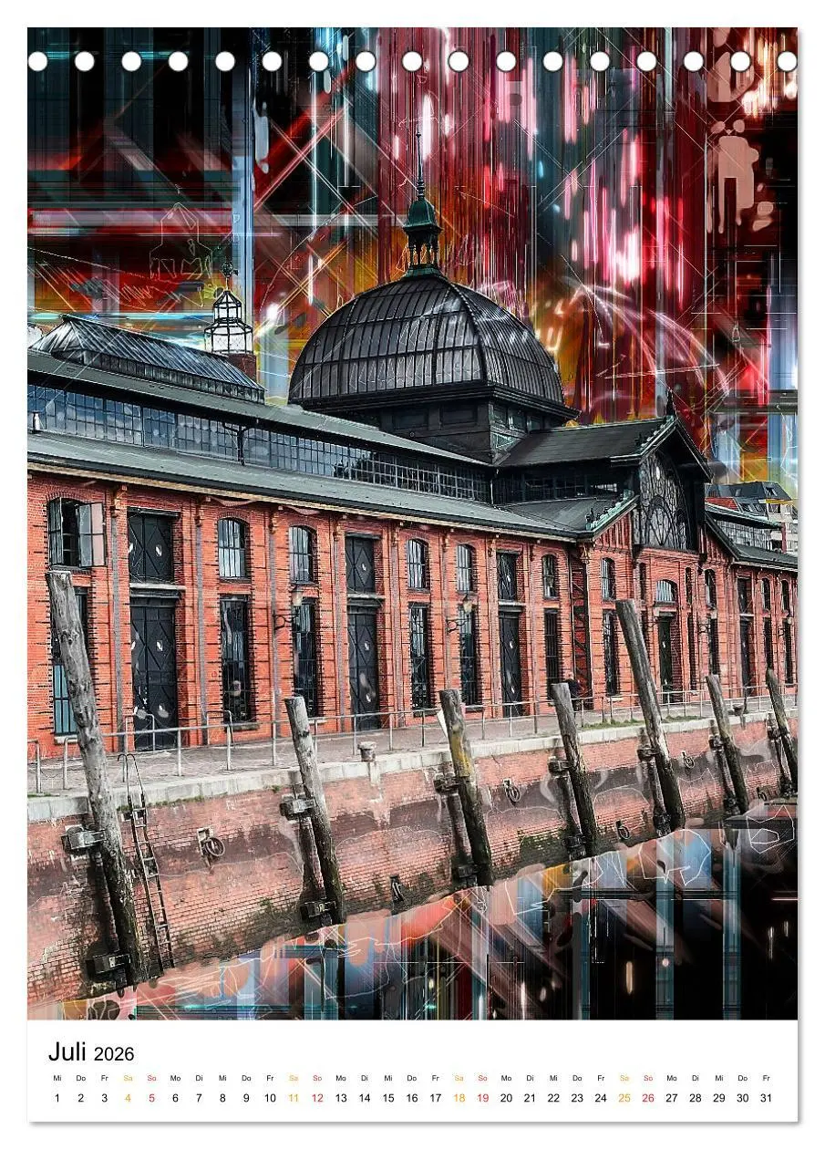 Bild: 9783516352207 | Hamburg bunte Stadt (Tischkalender 2026 DIN A5 hoch), CALVENDO...
