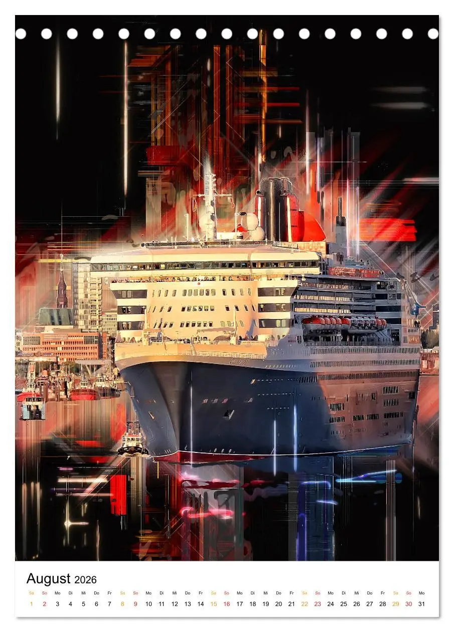 Bild: 9783516352207 | Hamburg bunte Stadt (Tischkalender 2026 DIN A5 hoch), CALVENDO...