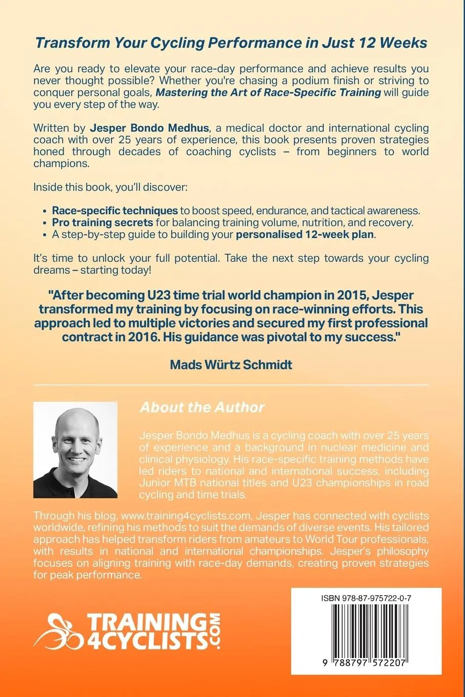Rückseite: 9788797572207 | Mastering the Art of Race-Specific Training | Jesper Bondo Medhus