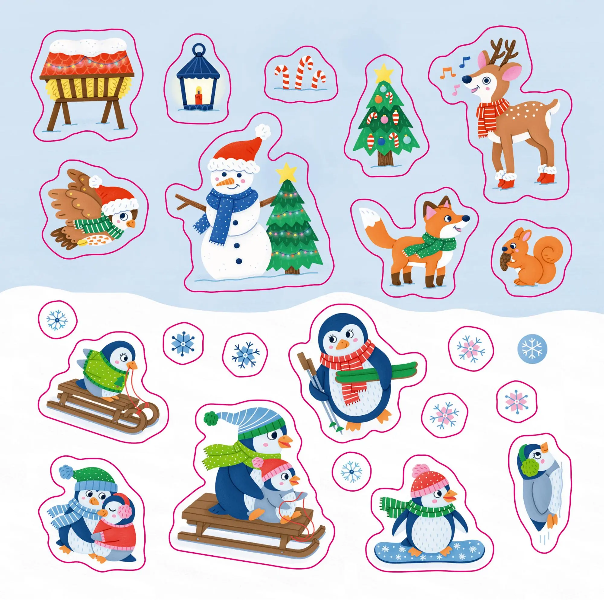 Bild: 4050003952307 | Meine Mini-Stickerwelt - Weihnachten bei den Tieren | Ruby Warnecke