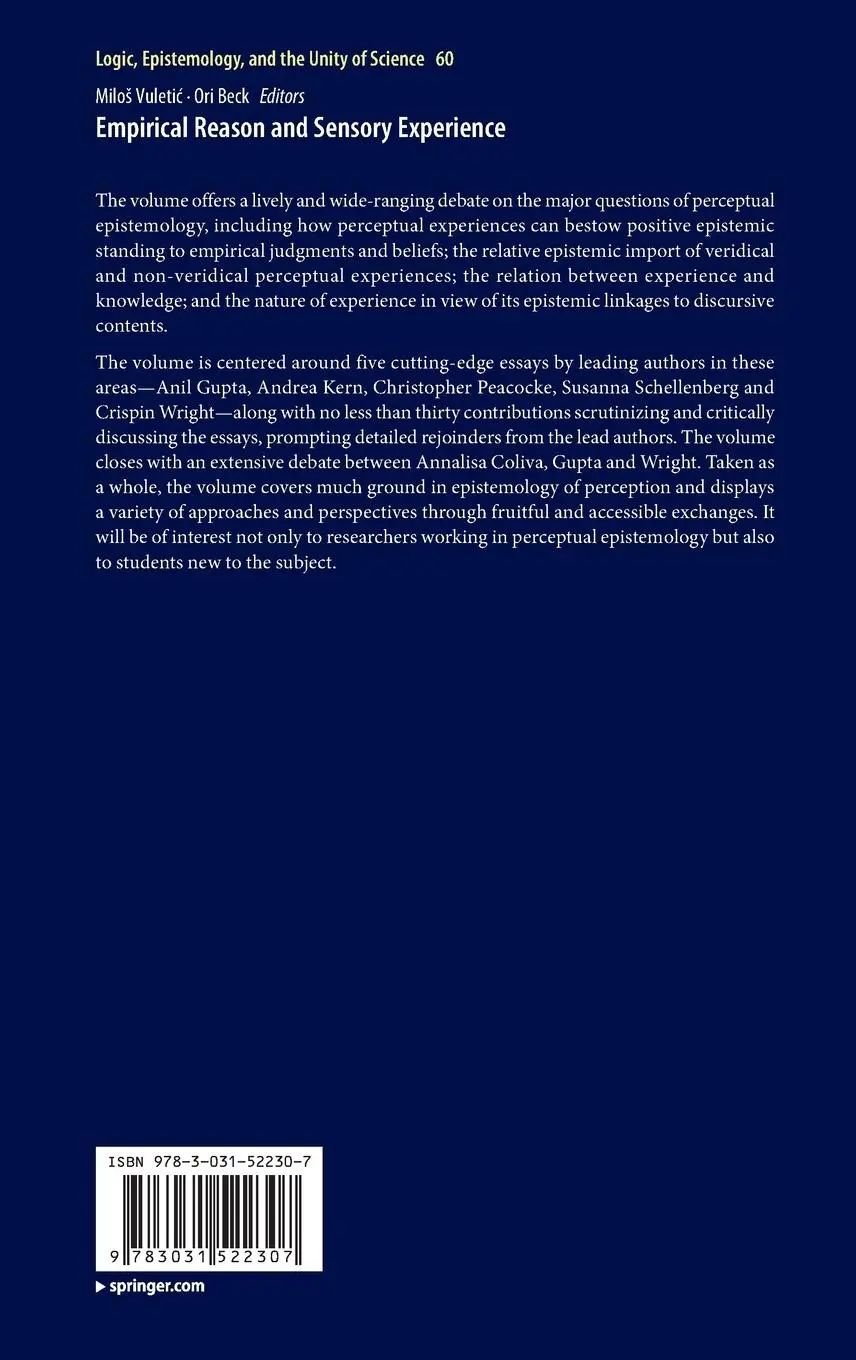 Rückseite: 9783031522307 | Empirical Reason and Sensory Experience | Ori Beck (u. a.) | Buch