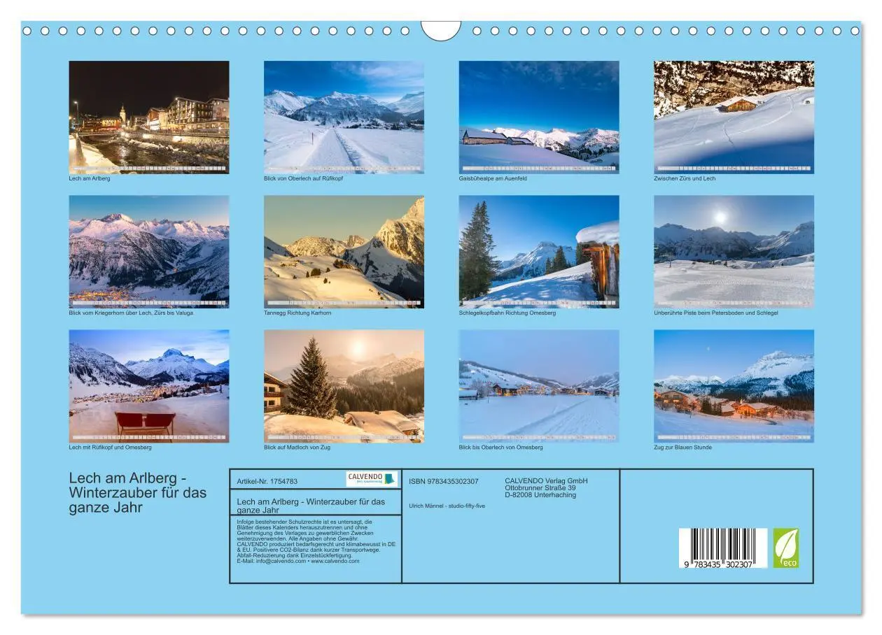 Bild: 9783435302307 | Lech am Arlberg - Winterzauber für das ganze Jahr (Wandkalender...