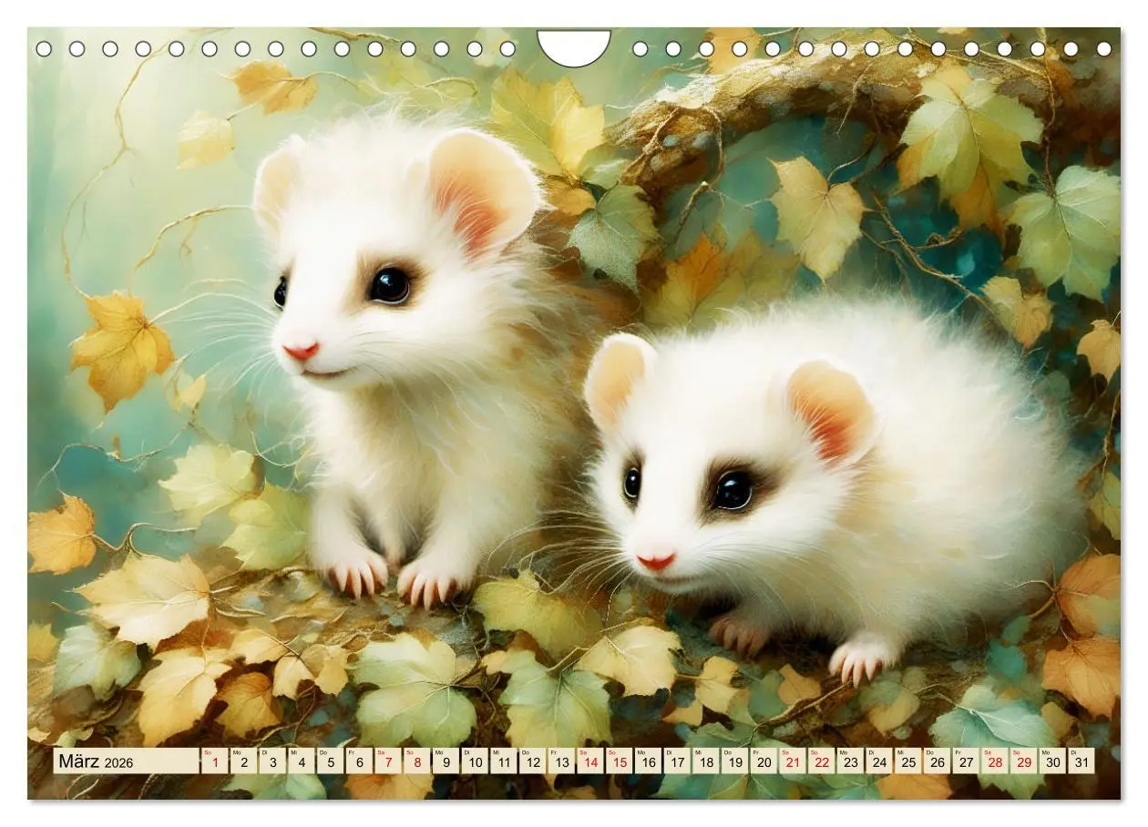 Bild: 9783457322307 | Pelzige süße Freunde (Wandkalender 2026 DIN A4 quer), CALVENDO...