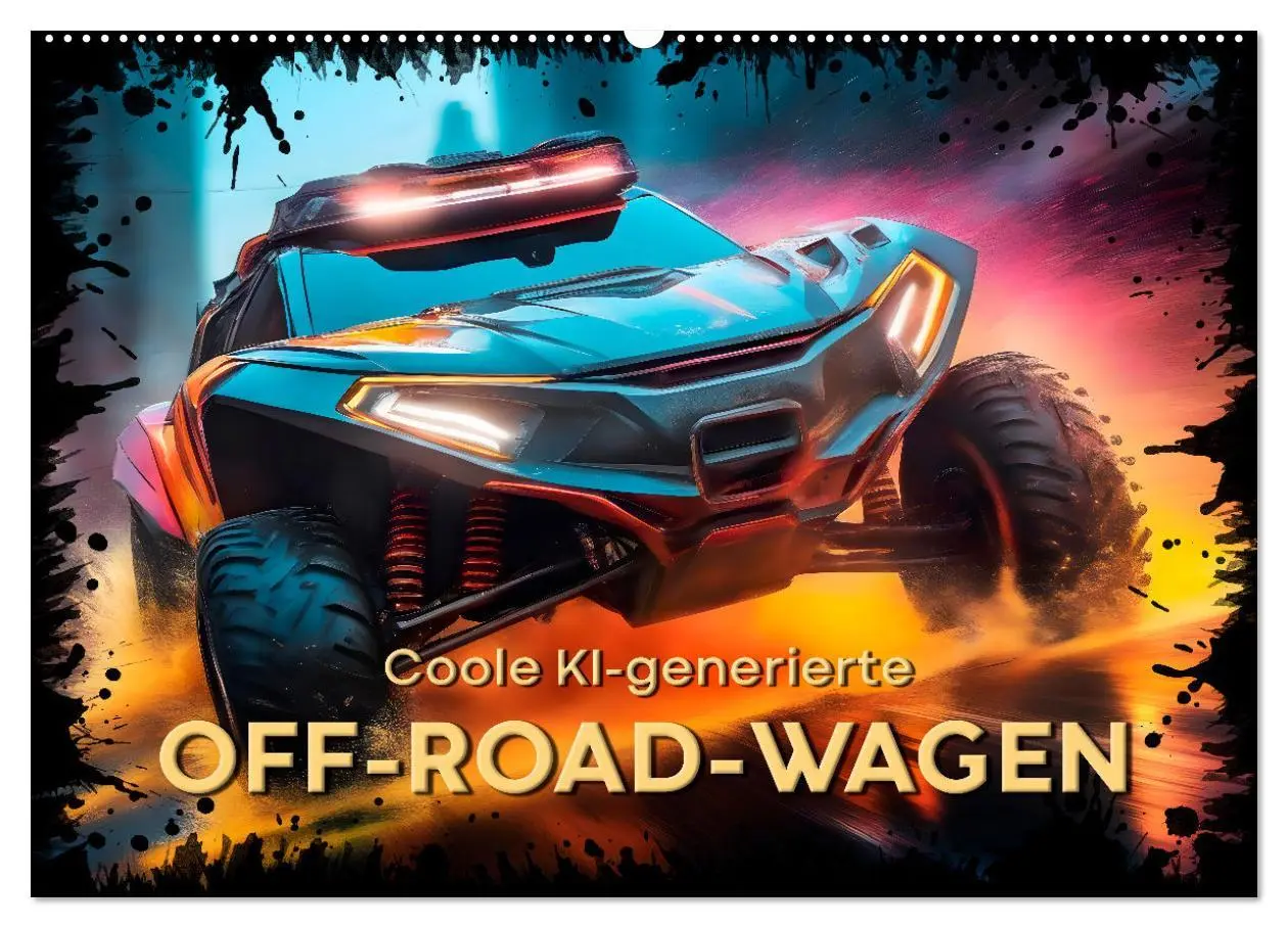 Cover: 9783457492307 | Coole KI-generierte OFF-ROAD-WAGEN (Wandkalender 2026 DIN A2 quer),...