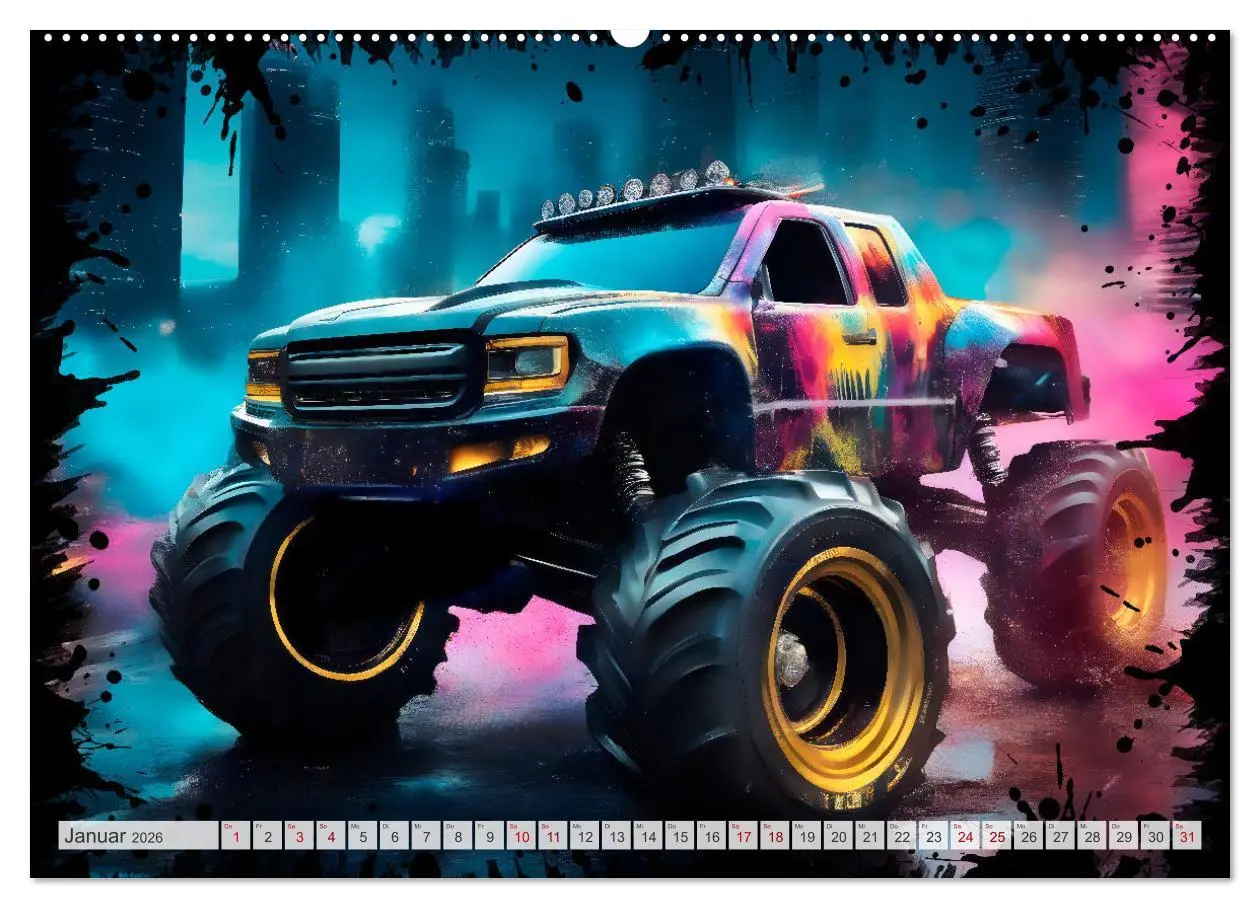 Bild: 9783457492307 | Coole KI-generierte OFF-ROAD-WAGEN (Wandkalender 2026 DIN A2 quer),...