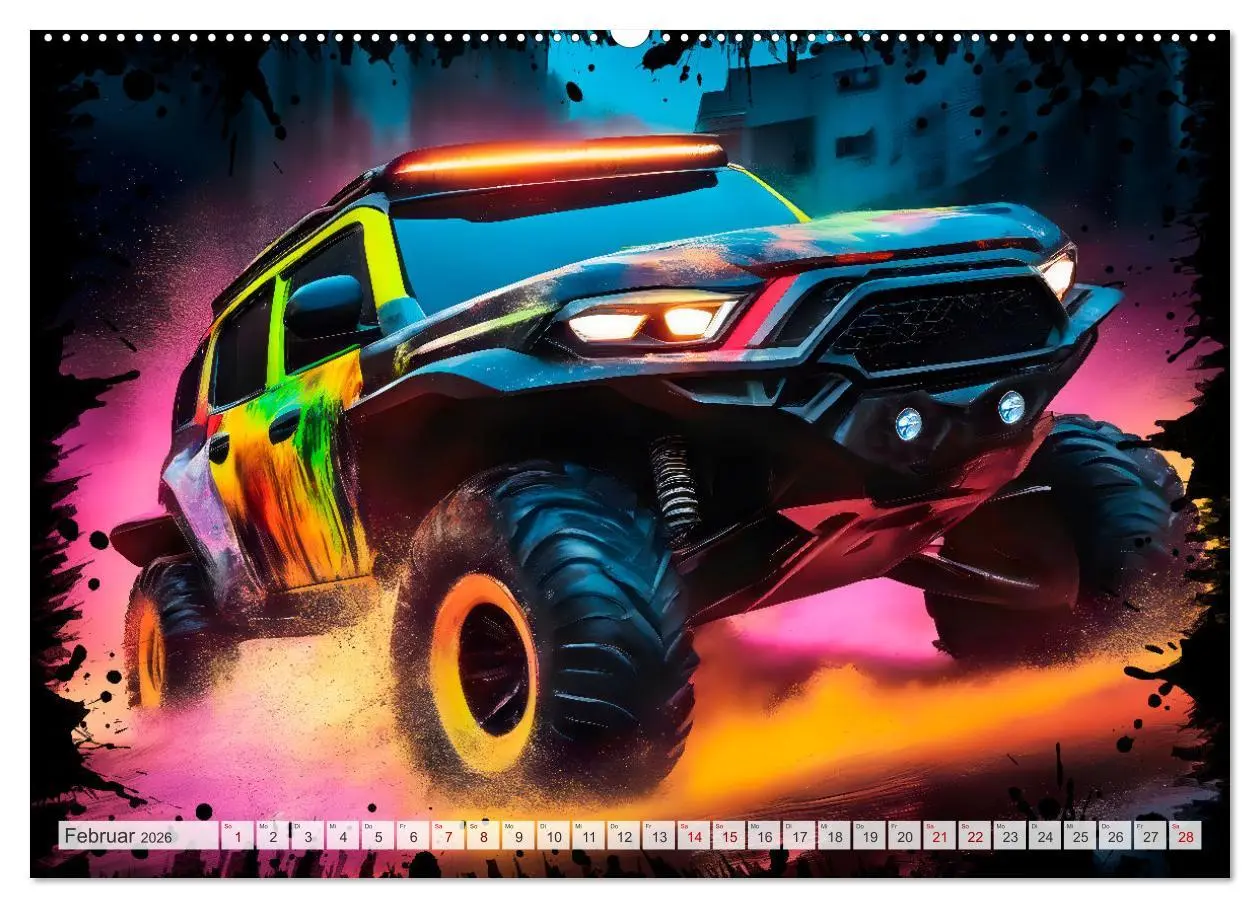 Bild: 9783457492307 | Coole KI-generierte OFF-ROAD-WAGEN (Wandkalender 2026 DIN A2 quer),...