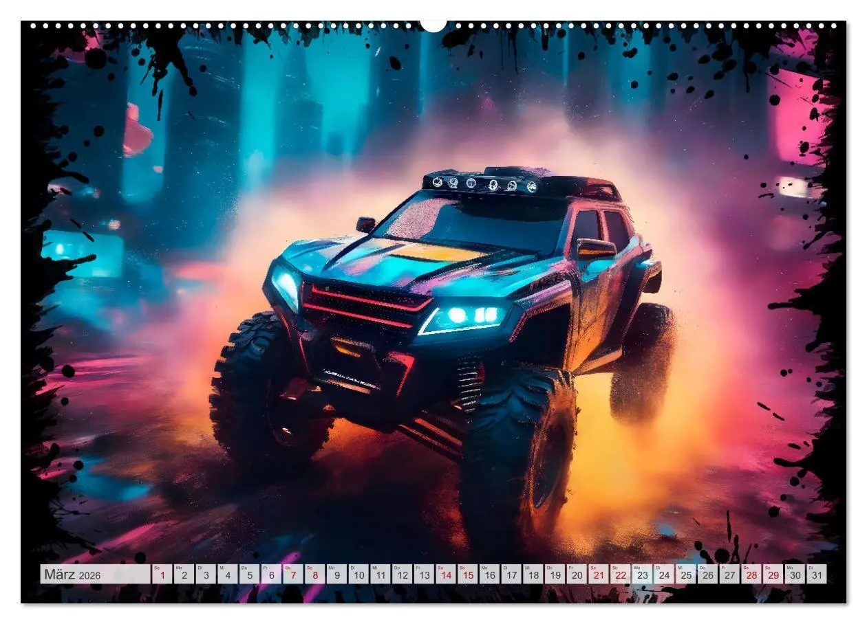 Bild: 9783457492307 | Coole KI-generierte OFF-ROAD-WAGEN (Wandkalender 2026 DIN A2 quer),...