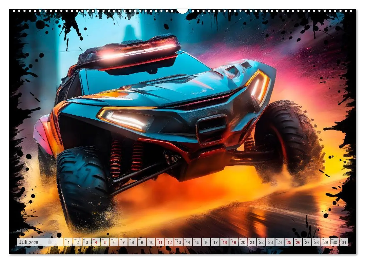 Bild: 9783457492307 | Coole KI-generierte OFF-ROAD-WAGEN (Wandkalender 2026 DIN A2 quer),...