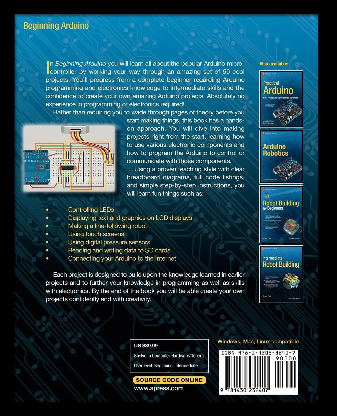 Rückseite: 9781430232407 | Beginning Arduino | Michael McRoberts | Taschenbuch | Englisch | 2010
