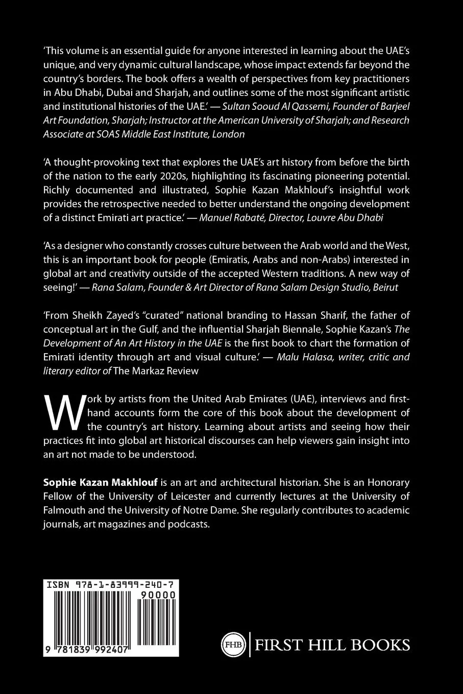 Rückseite: 9781839992407 | The Development of An Art History in the UAE | Sophie Kazan Makhlouf