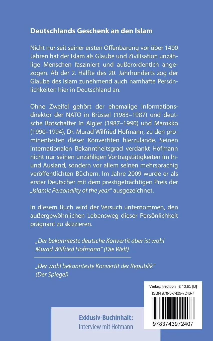 Rückseite: 9783743972407 | Murad Wilfried Hofmann - Deutschlands Geschenk an den Islam | Polat