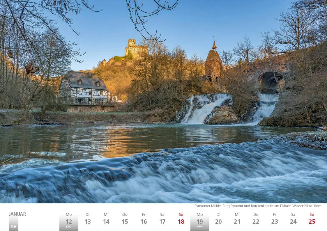 Bild: 9783965352407 | Rheinland 2026 Wandkalender A4 quer Spiralbindung 28 Blatt mit 56...