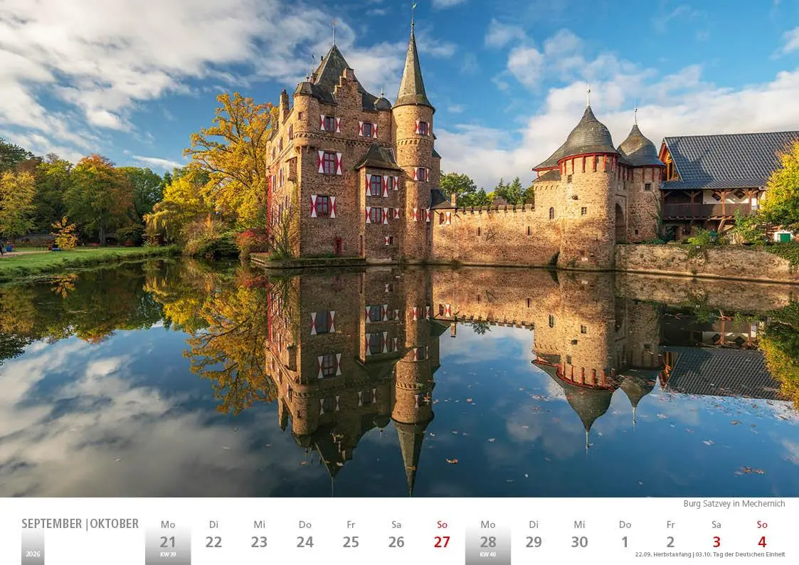 Bild: 9783965352407 | Rheinland 2026 Wandkalender A4 quer Spiralbindung 28 Blatt mit 56...