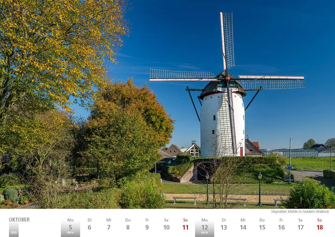 Bild: 9783965352407 | Rheinland 2026 Wandkalender A4 quer Spiralbindung 28 Blatt mit 56...