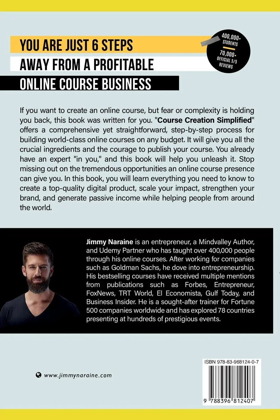 Rückseite: 9788396812407 | Course Creation Simplified | Jimmy Naraine | Taschenbuch | Englisch