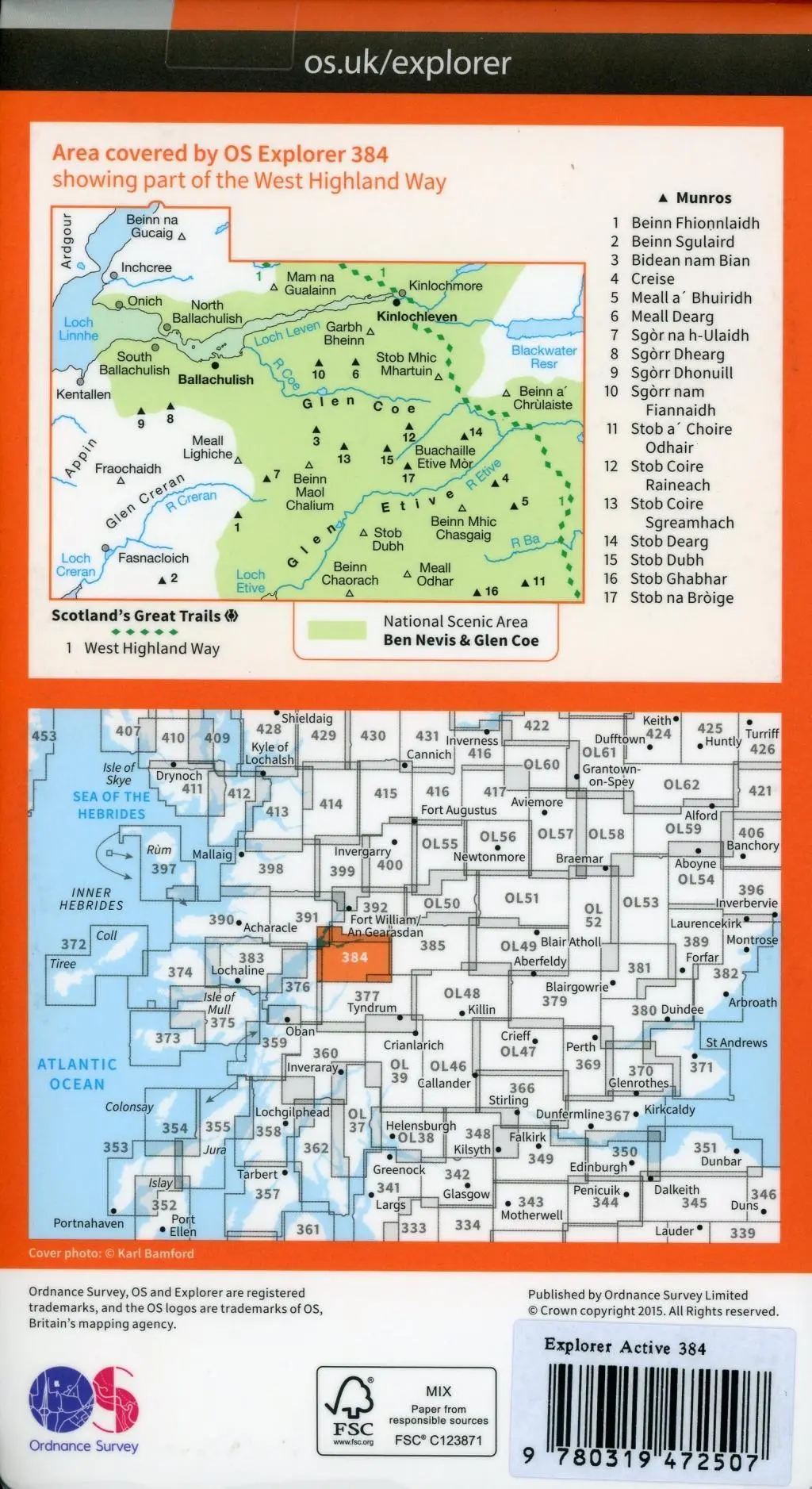 Bild: 9780319472507 | Glen Coe | Ordnance Survey | (Land-)Karte | Karte/Landkarte | Englisch